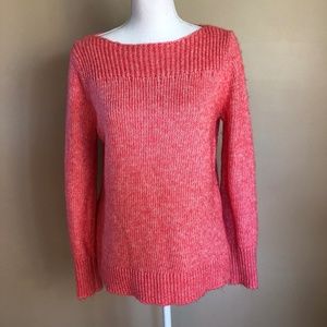 Loft | Soft Coral Crew Neck Sweater  M